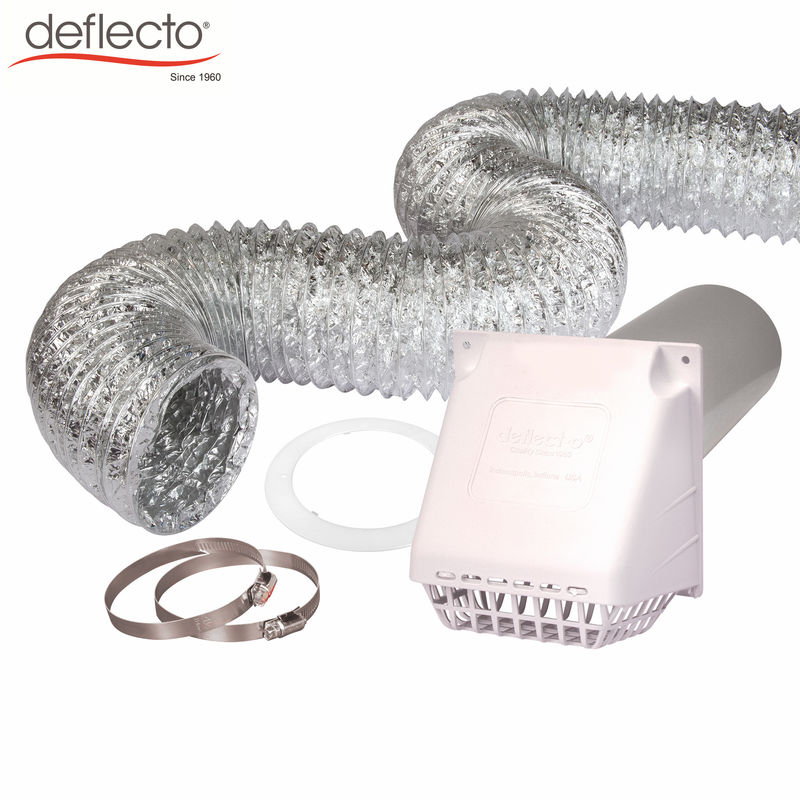 4'' 100mm Air Vent Kit / Flexible Aluminum Foil Duct For Ventilation